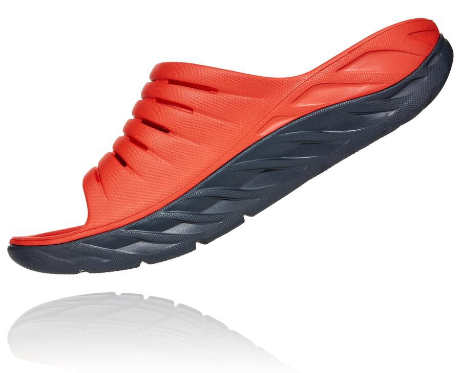 Slide Mens - Hoka One One ORA Recovery - Red - HXQDPWJ-56